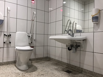 Copenhagen Airport - Terminal 2 - Toilets next to meeting point